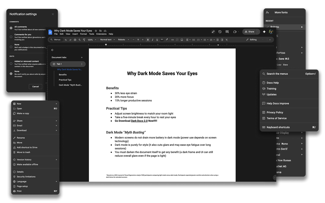 Docs Dark 2.0 gallery image