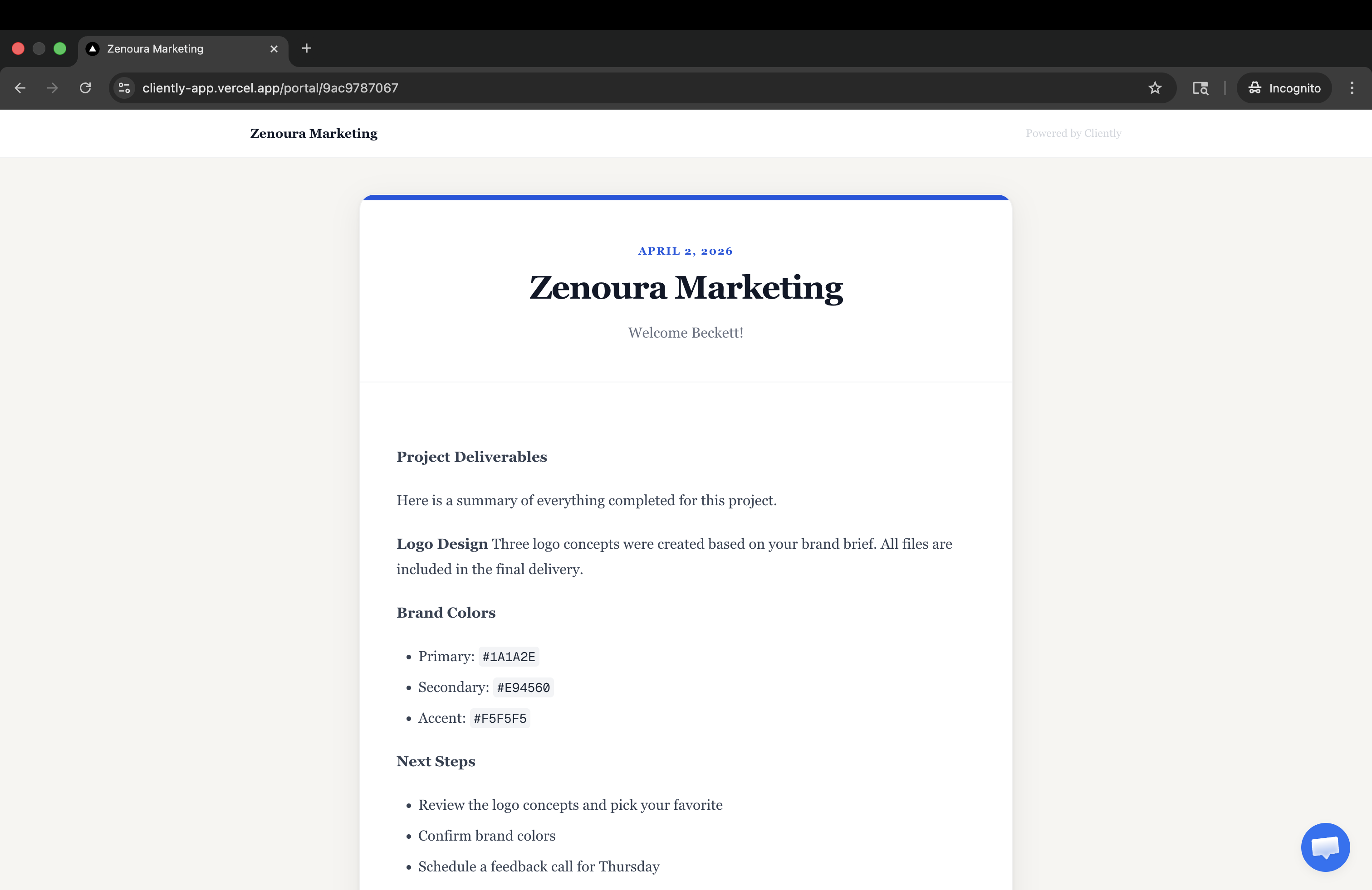 Cliently gallery image