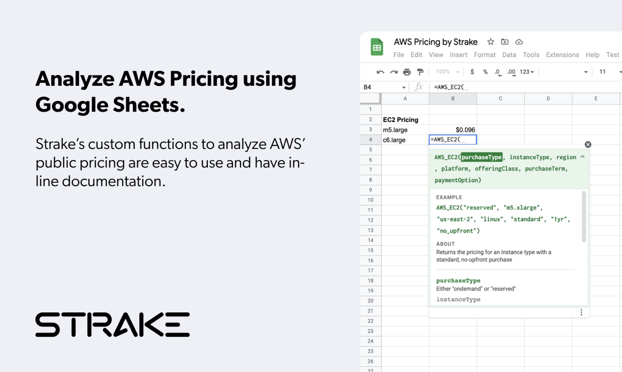 Strake의 AWS 가격 - Google 시트에서 최신 AWS 가격을 얻으십시오 미디어 2