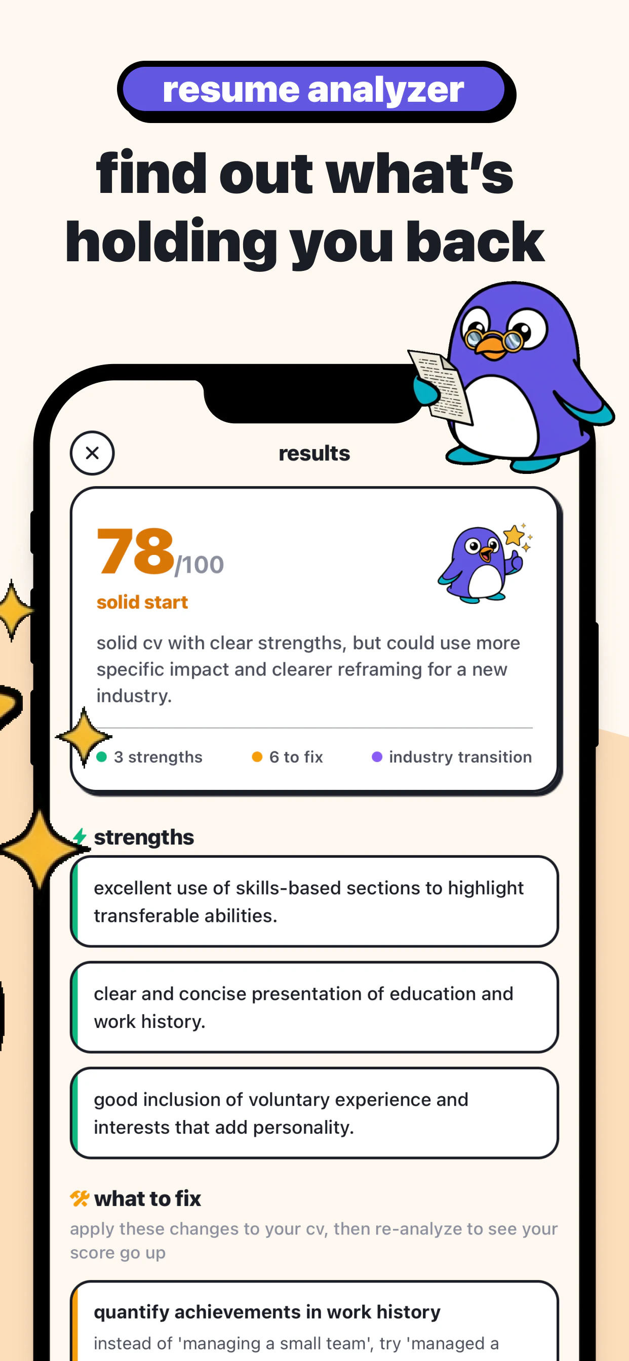 Waddle: CV & Interview Assistant screenshot 2