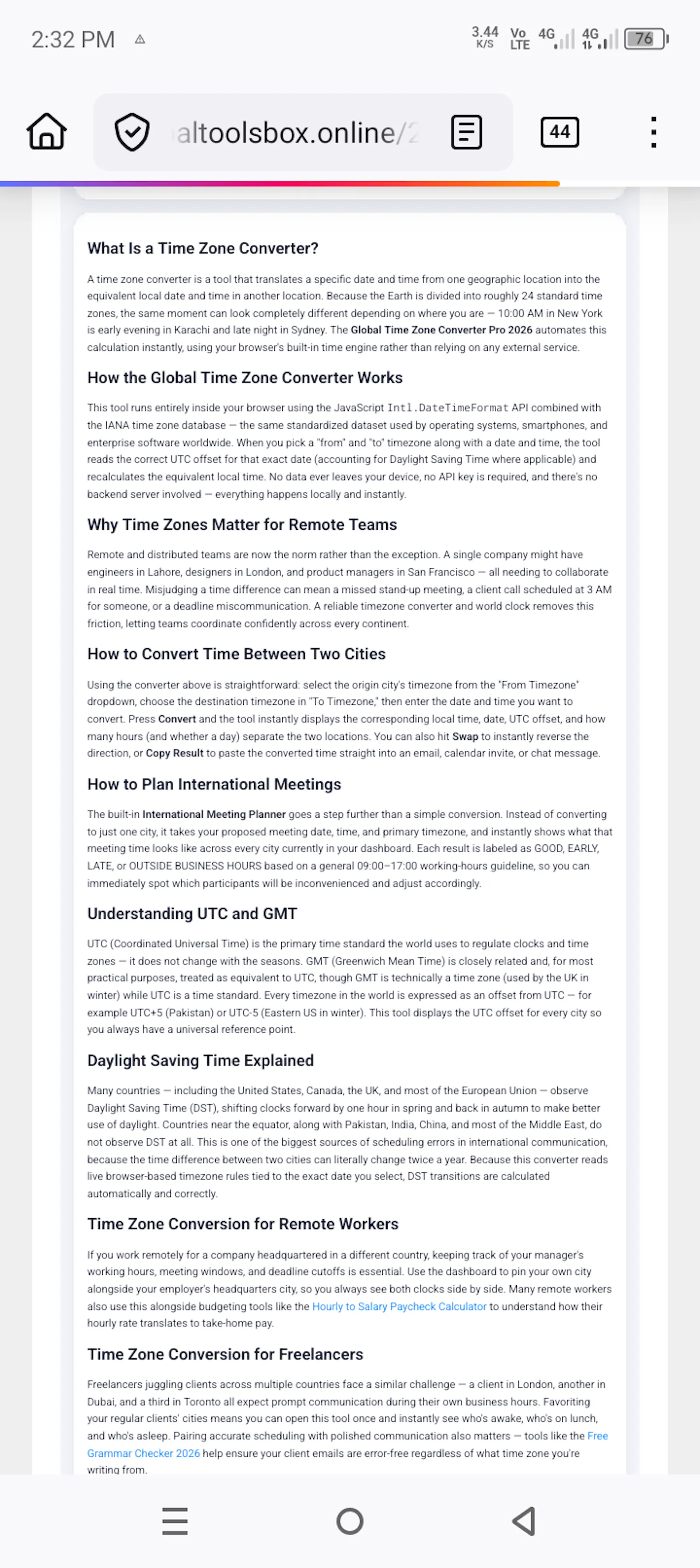 Global Time Zone Converter screenshot 8