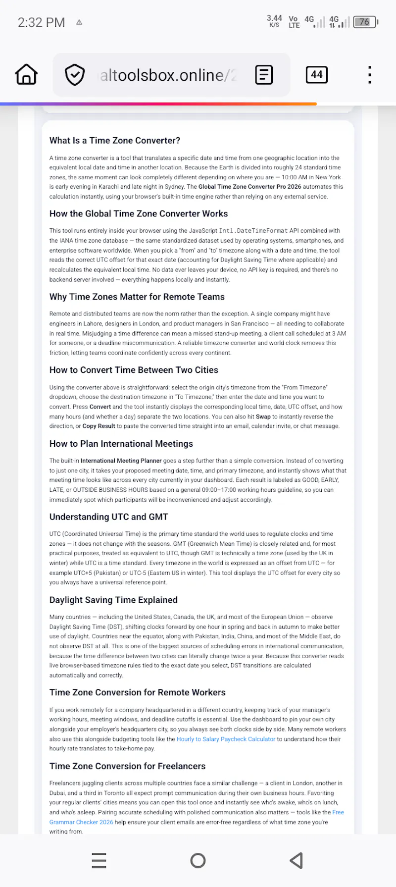 Global Time Zone Converter screenshot 8