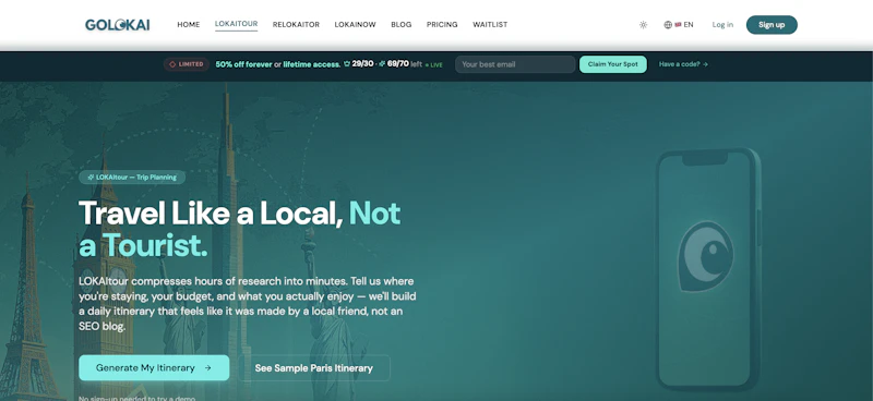 Golokai.com Soft Launch screenshot 2