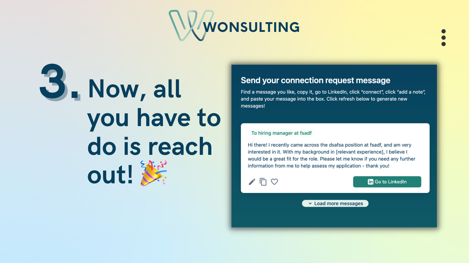وسائط Networkai بواسطة Wonsulting - قم بزراعة شبكة LinkedIn الخاصة بك مع أداة الذكاء الاصطناعي الآلي لدينا 3