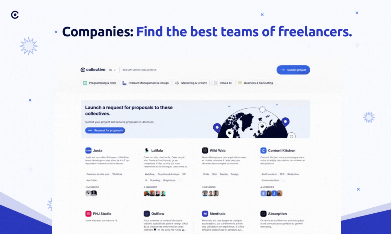 Collective.work - De SAAS-compatibele marktplaats voor teams van freelancers media 2