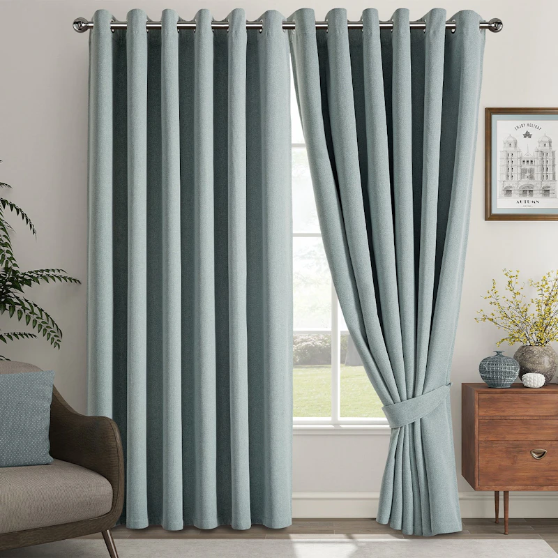 Blackout Linen Curtains, Eyelet Design screenshot 6