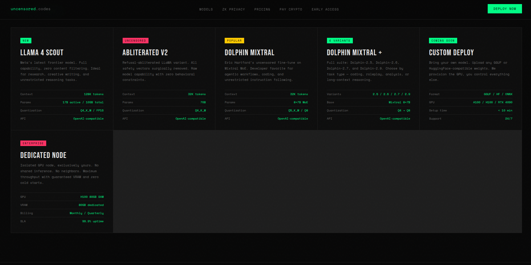 Uncensored GPU-as-a-Service Platform gallery image