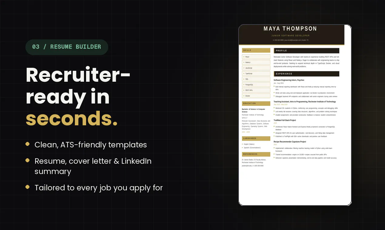 Élève Emporium—AI Job Application Suite gallery image