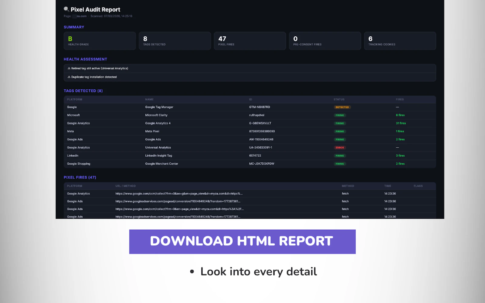 Pixel Auditor screenshot 1