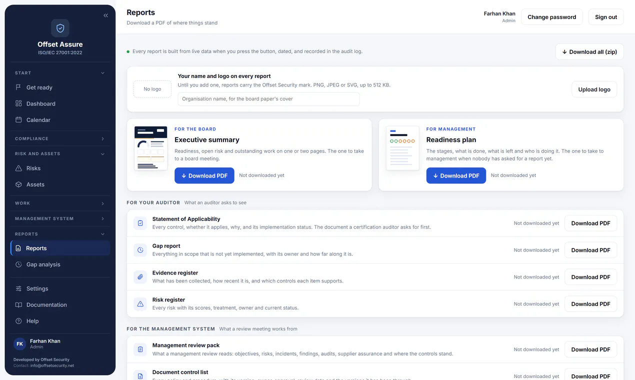 Offset Security Compliance Suite gallery image