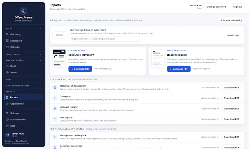 Offset Security Compliance Suite screenshot 7