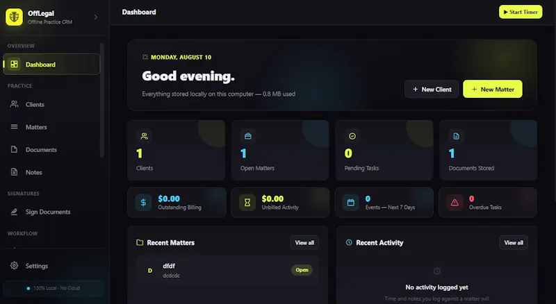 OffLegal screenshot 1