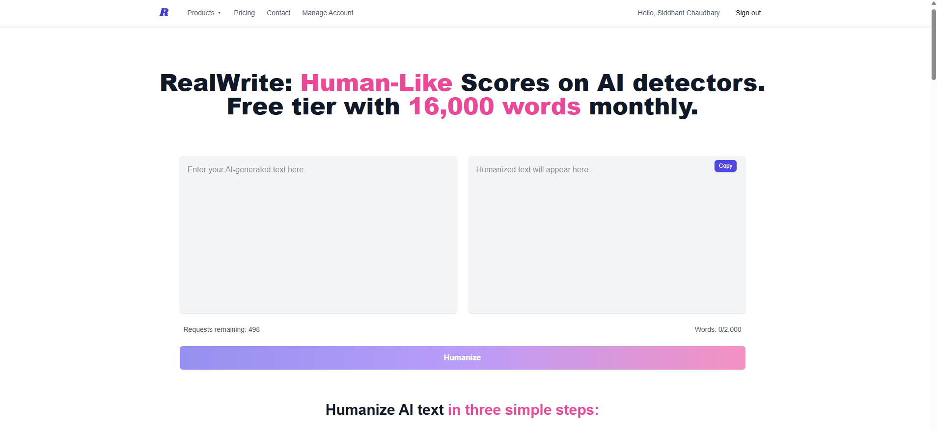 RealWrite - Umanizzatore di testo AI gratuito. media 2