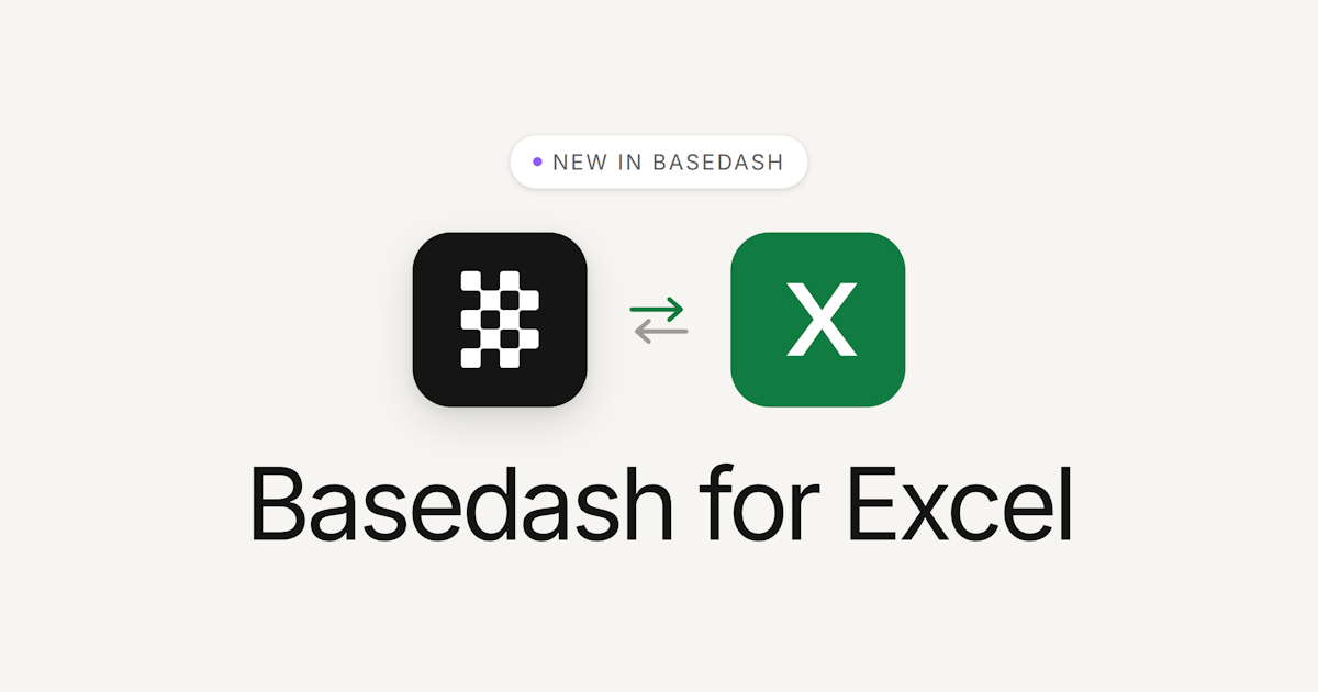 Basedash for Excel
