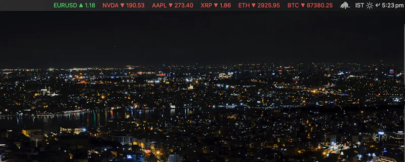 MarketPulseBar: Stocks, Crypto, Mac App screenshot 3