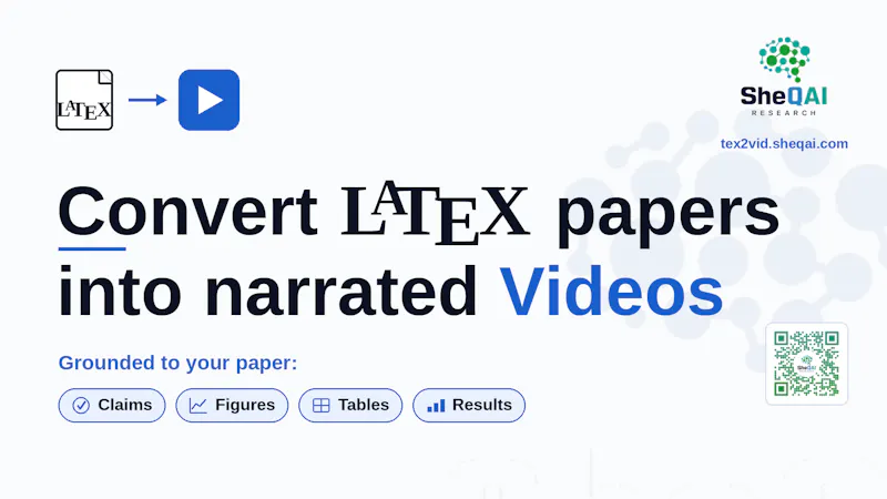 TeX2Vid: Convert papers into videos screenshot 2