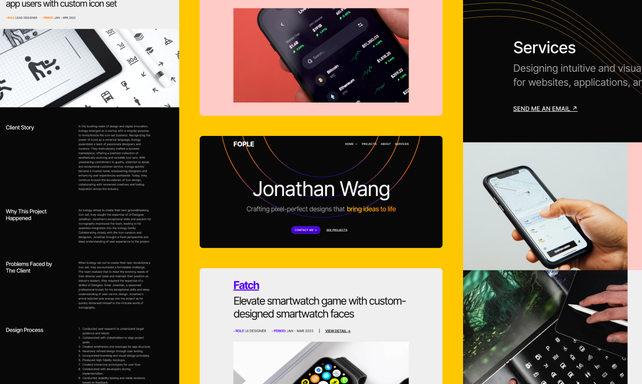 Fople - шаблон веб -сайта портфеля - Сделано для фрилансеров, чтобы продемонстрировать свои гордые работы медиа 4