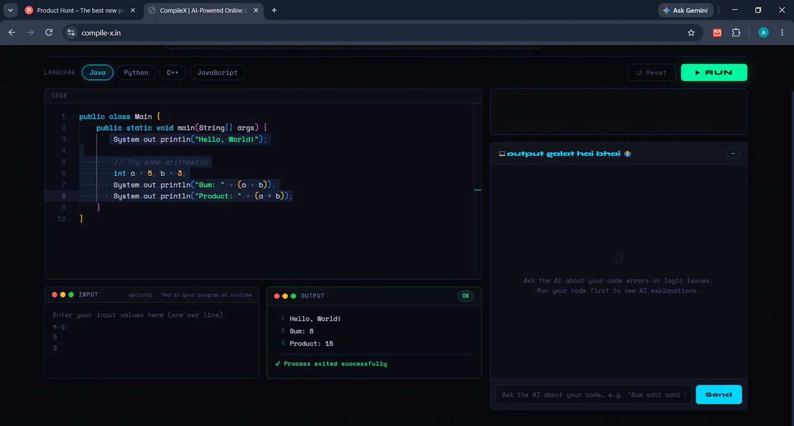CompileX screenshot 1