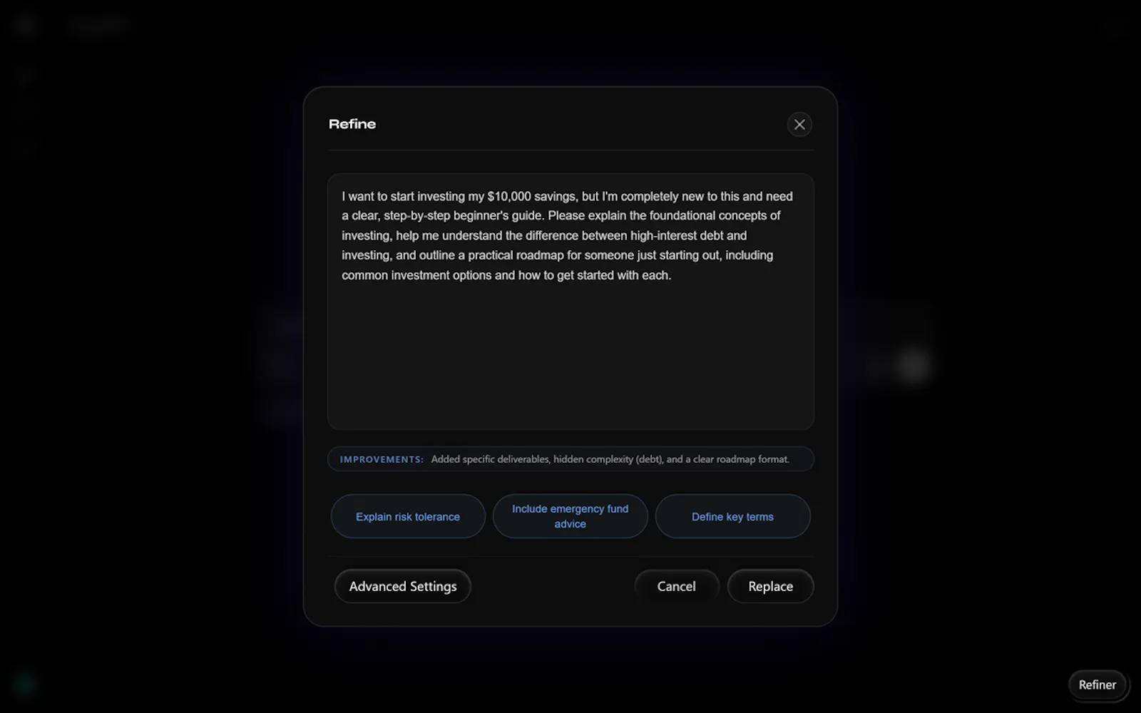 Refine screenshot 4