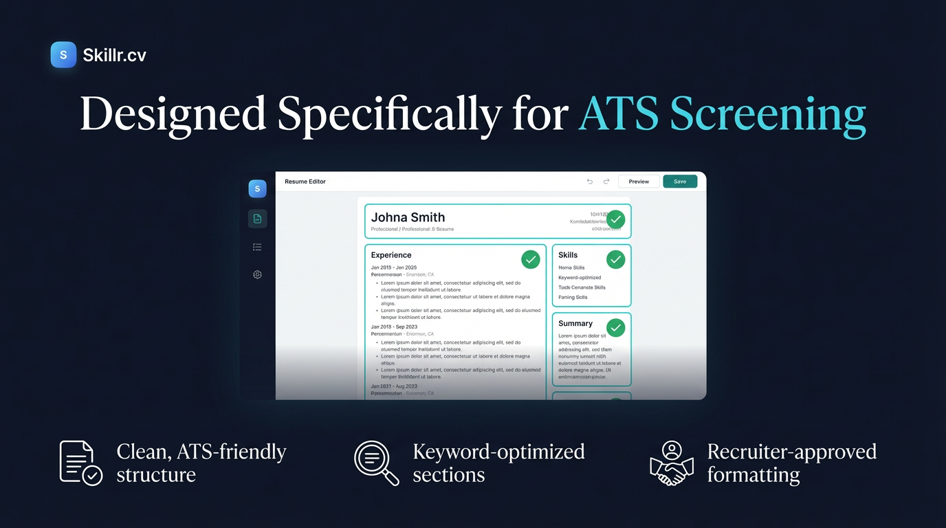 Skillr Resume - Main product screenshot demonstrating key features and user interface