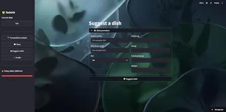Rebirth - AI Nutritionist (Student Proj) gallery image