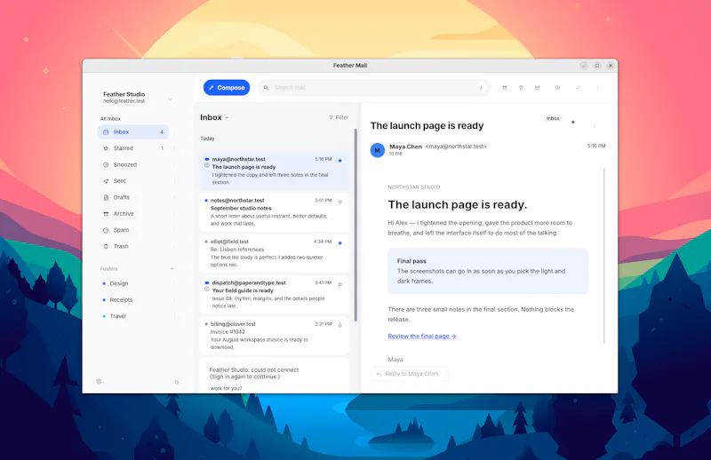 Feather Mail screenshot 1