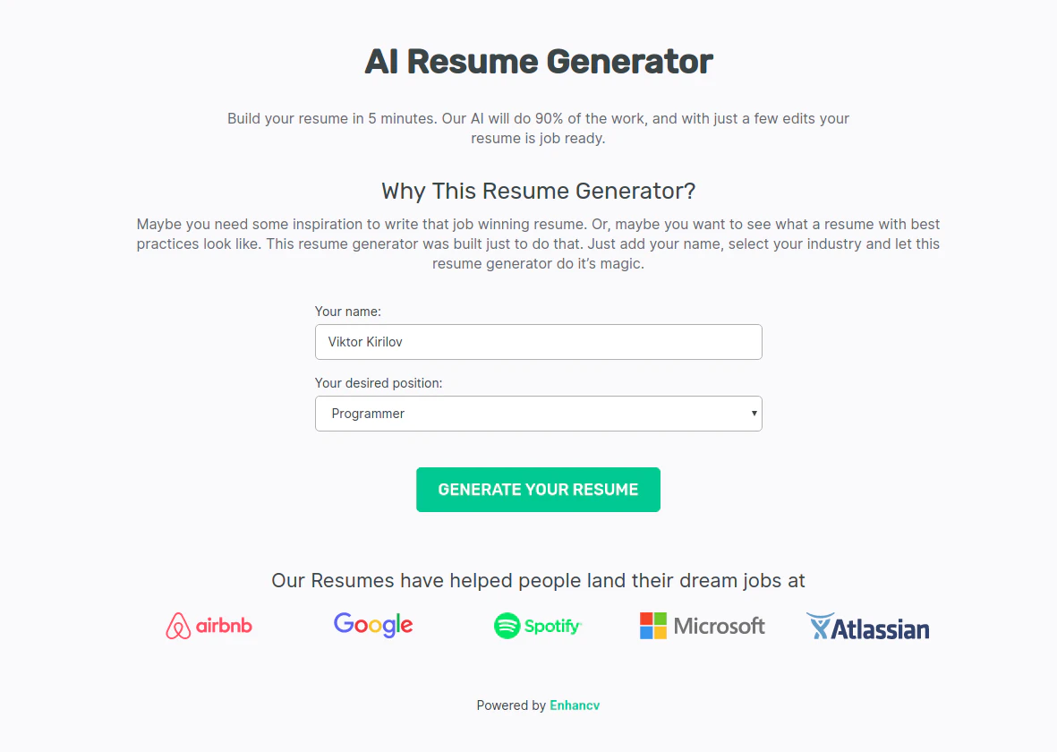 AI Resume Generator
