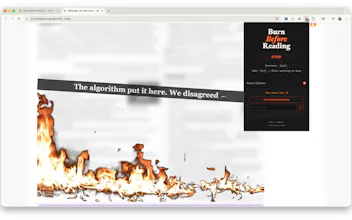 Burn Before Reading — Chrome Extension gallery image
