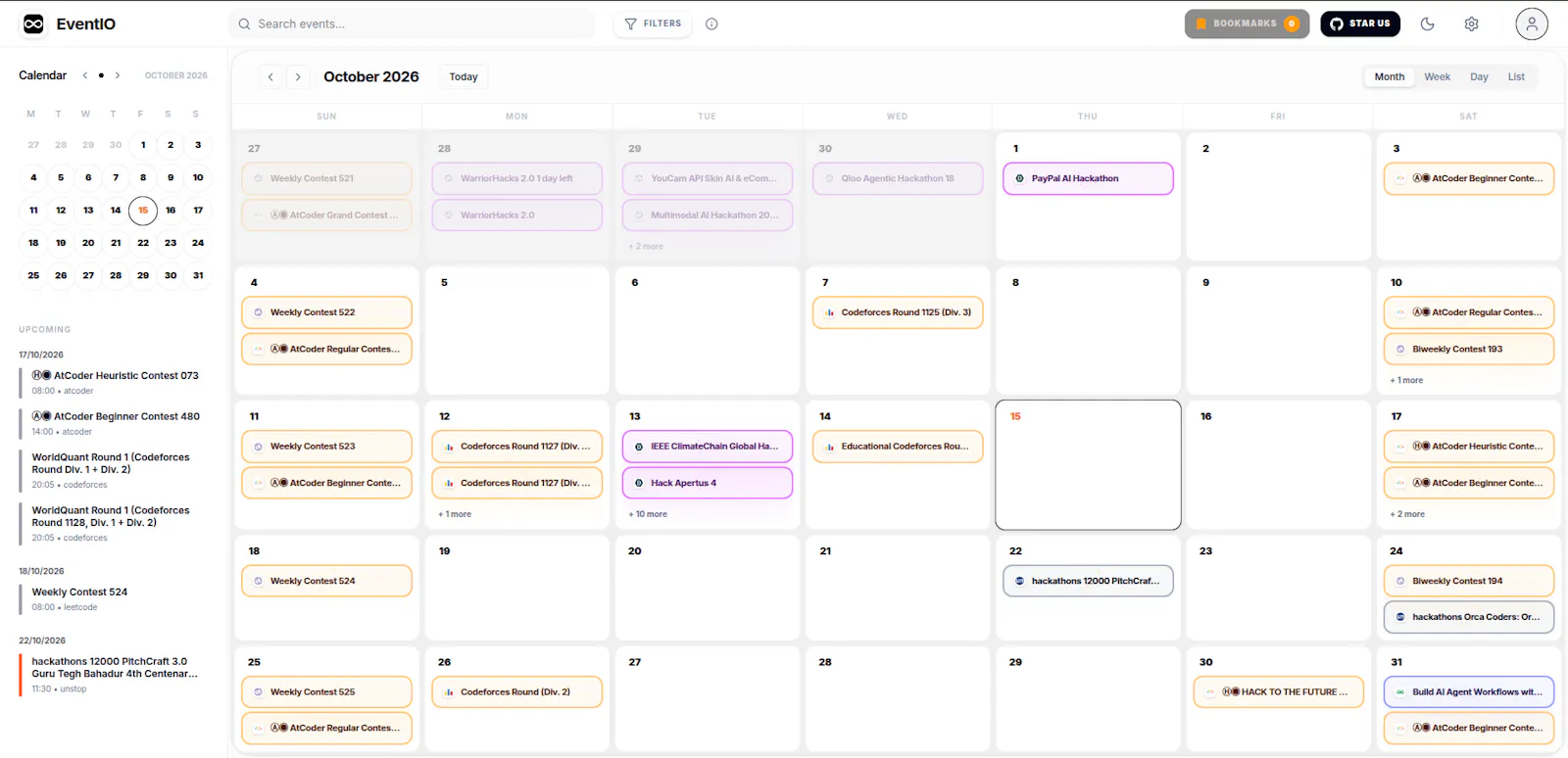 Eventio screenshot 2