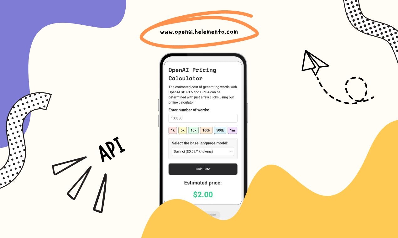 OpenAI CHATGPT API -PREISIERUNGSRALLUGER - API -Preisrechner für OpenAIs Chatgpt Medien 2