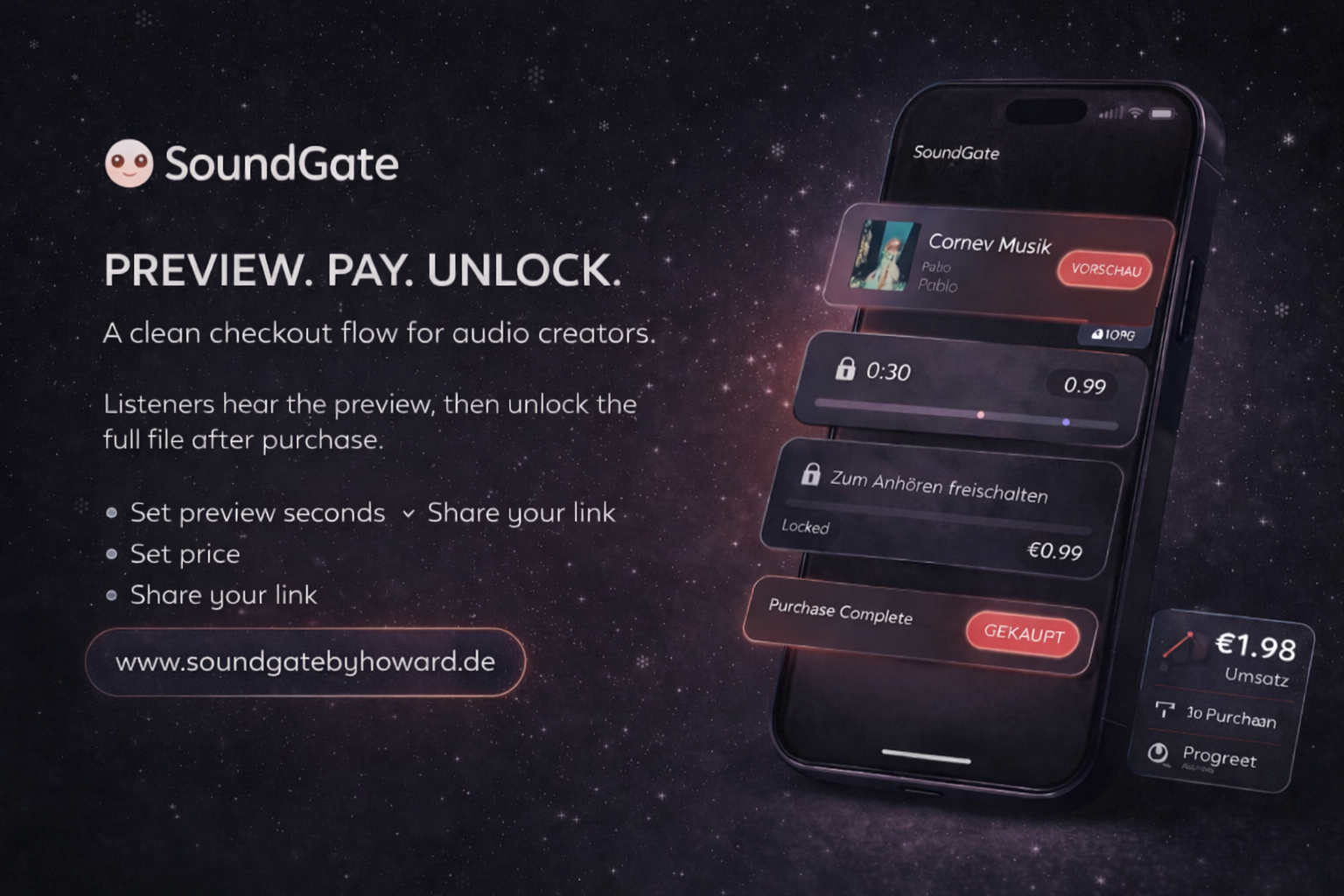 SoundGate - Screenshot 2 showing product features and functionality