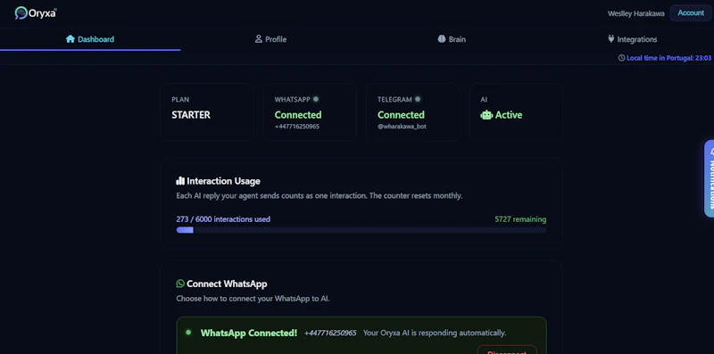 Oryxa AI screenshot 2