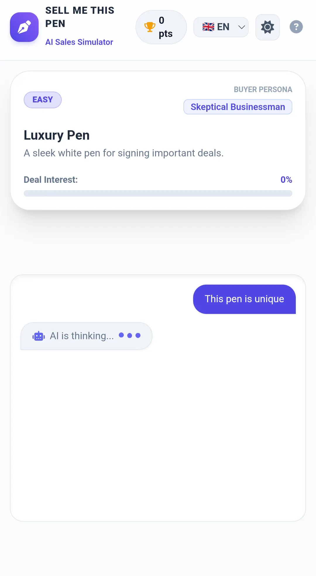 Sell Me This Pen: AI Sales gallery image