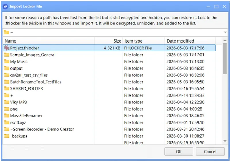 TKO Folder Hider screenshot 1