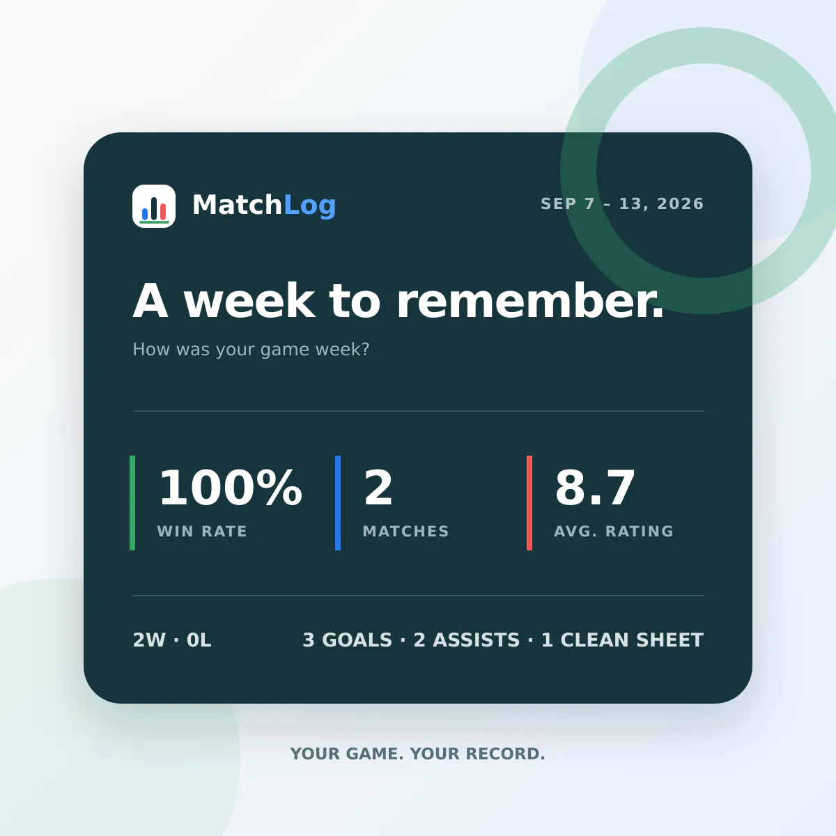 MatchLog — A football log tracker gallery image