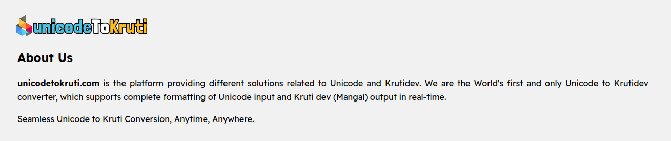 Convertisseur Unicode to Krutidev media 2
