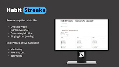 Habit Streak Tracker for Notion gallery image