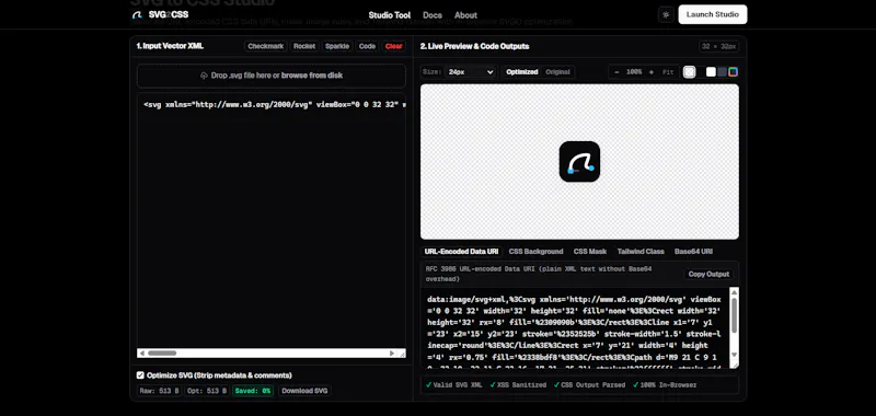 SVG2CSS screenshot 2