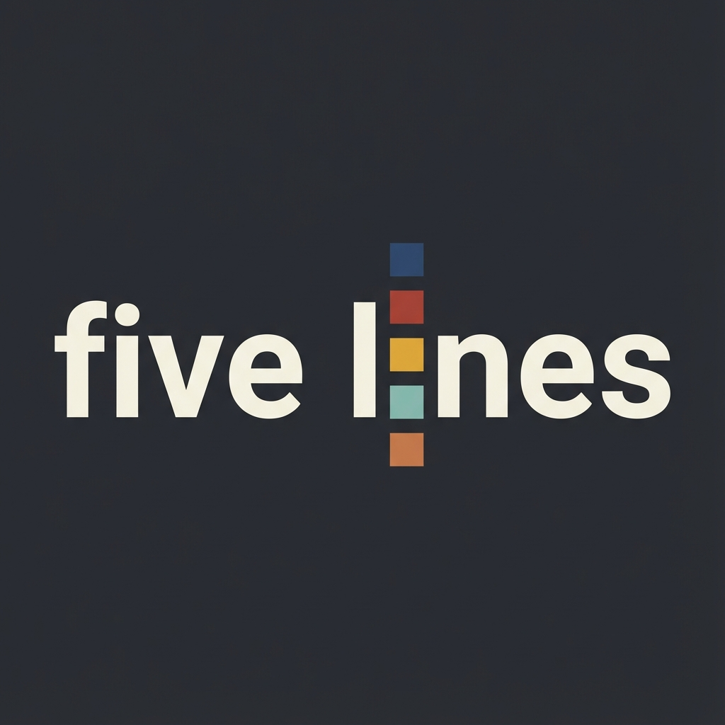 five lines - Product Hunt launch logo