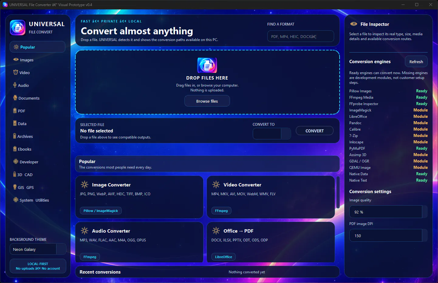 UNIVERSAL File Converter screenshot