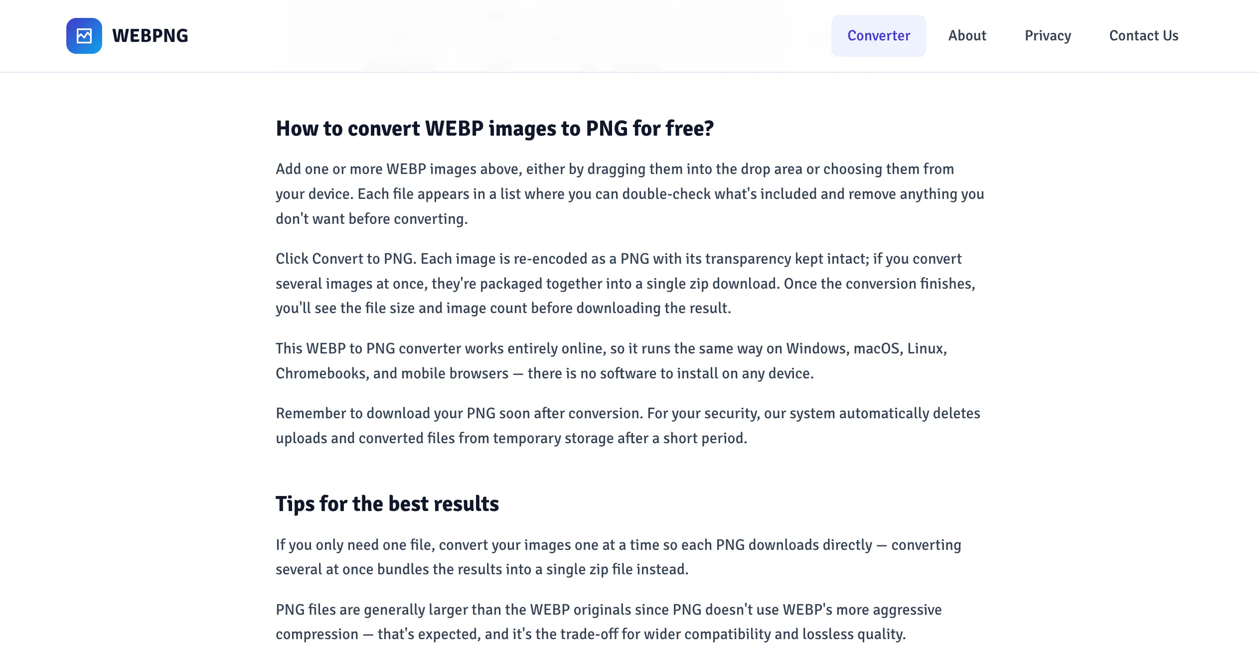 WebP to PNG Converter gallery image