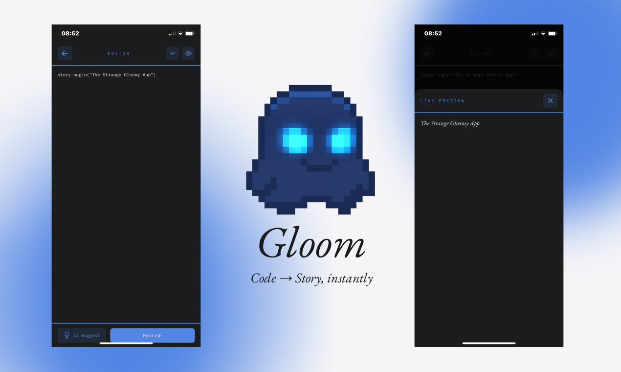 Gloom - Main screenshot showing features and interface
