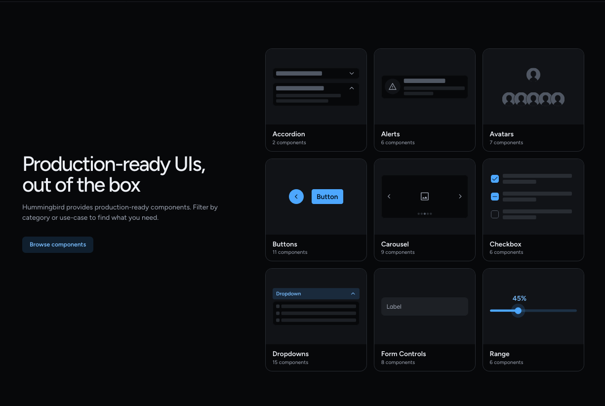 Hummingbird UI gallery image