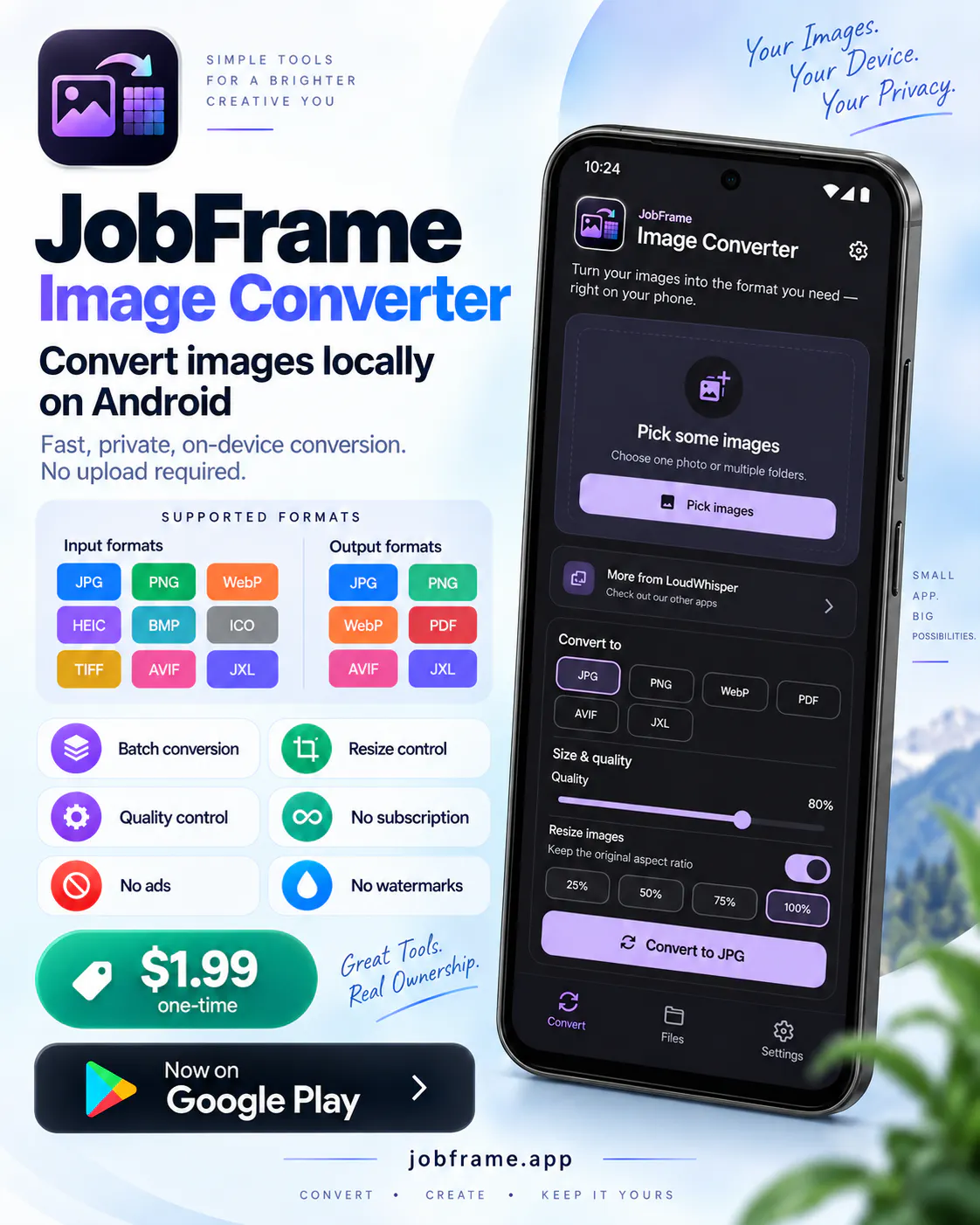 JobFrame Image Converter gallery image