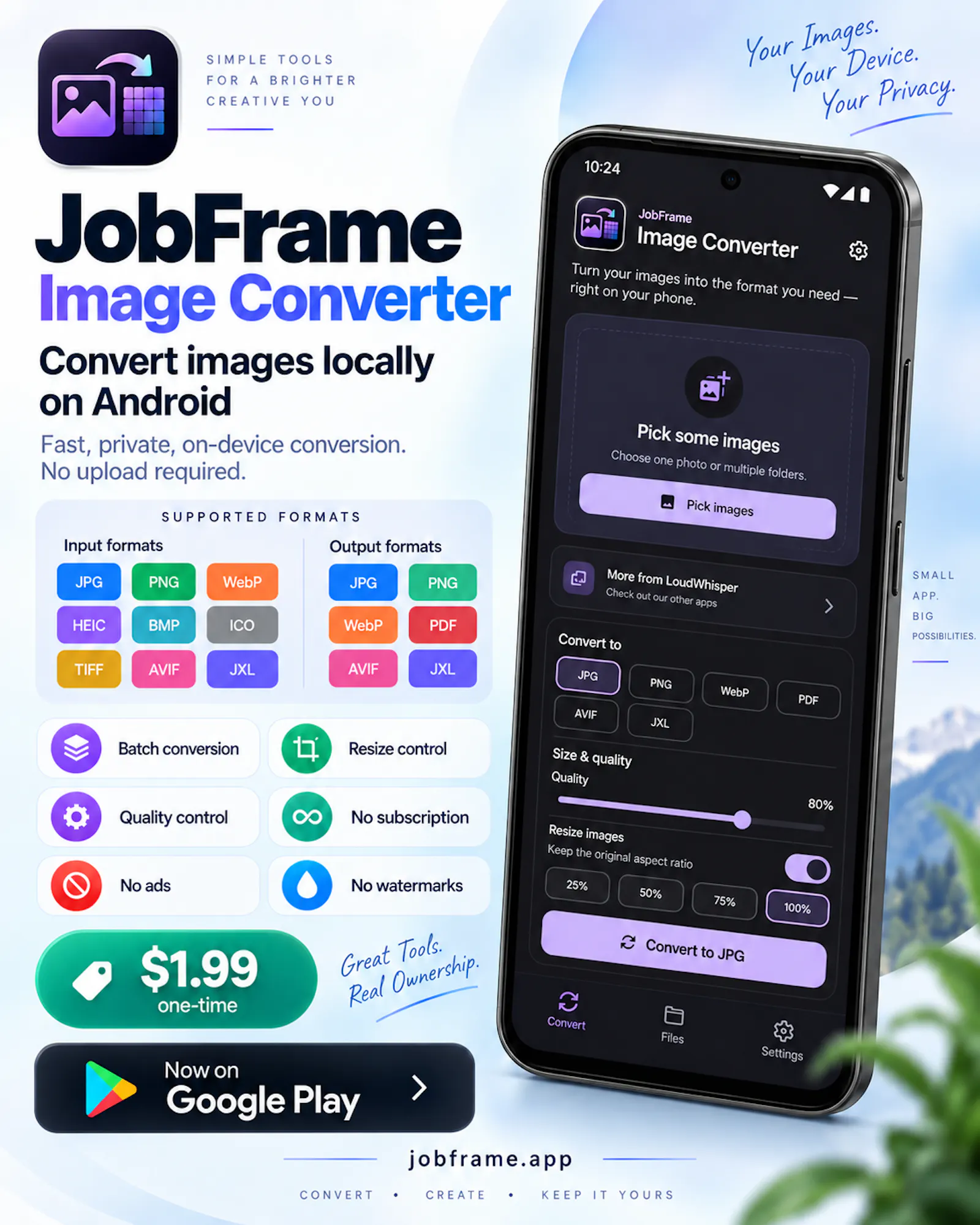 JobFrame Image Converter screenshot 3