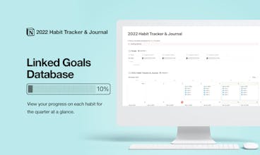 Notion Habit Tracker and Goals Journal gallery image
