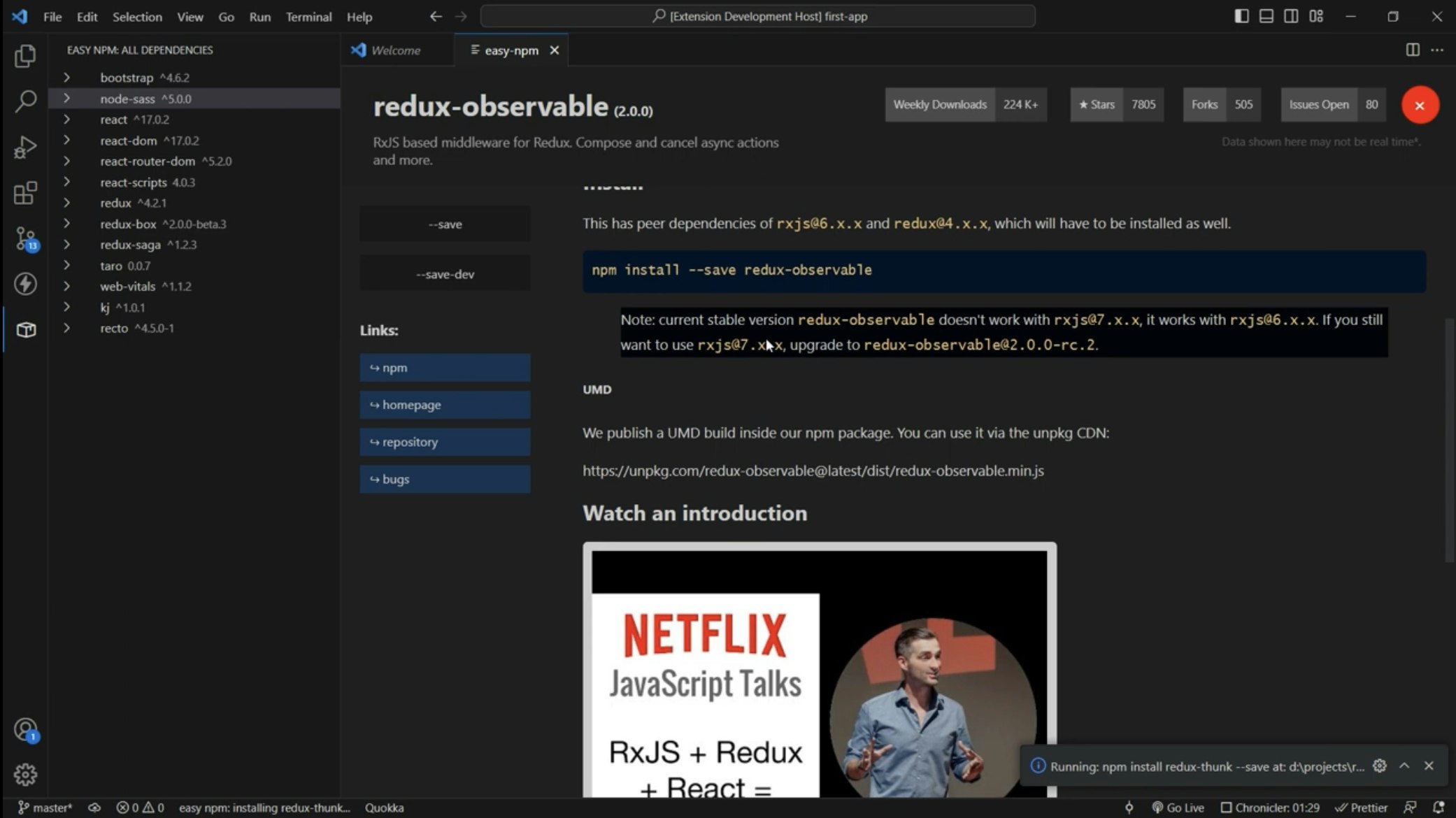 Facile npm media 3