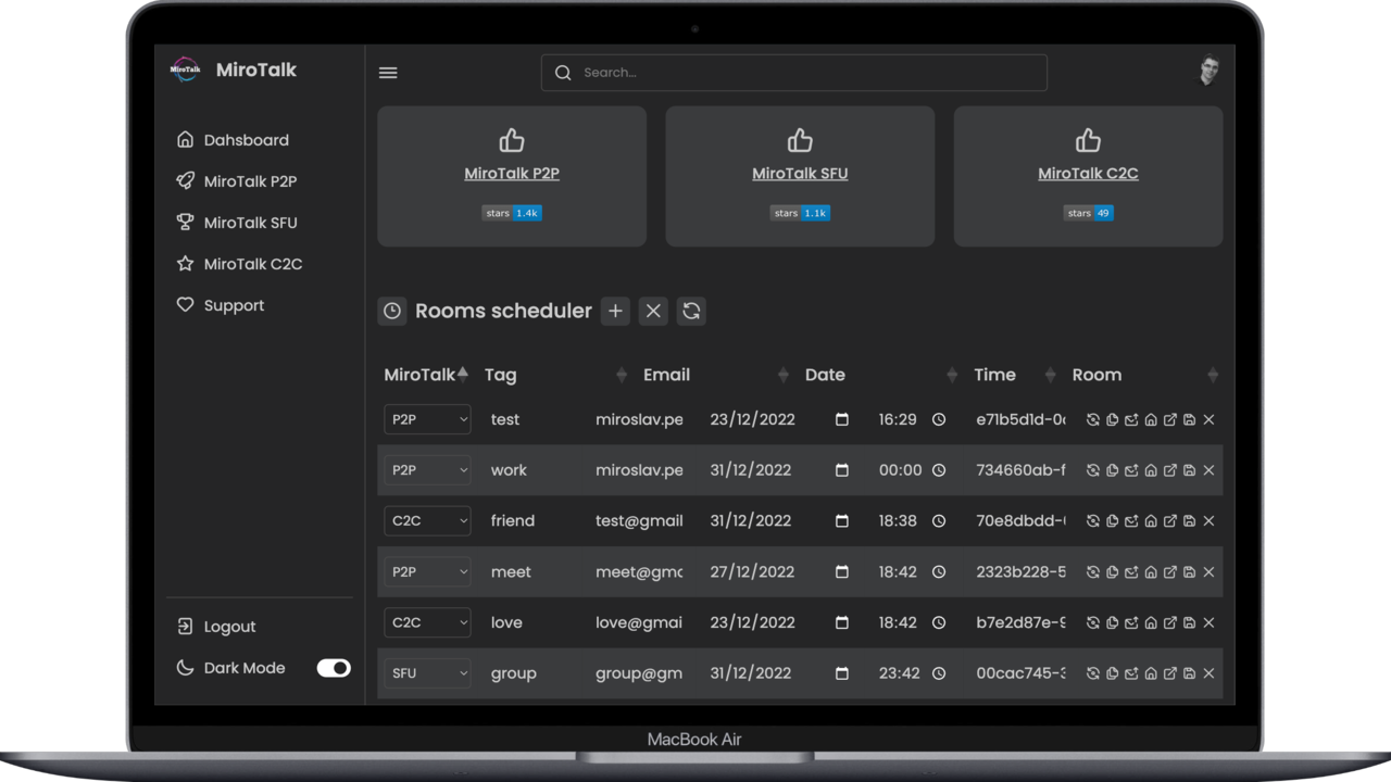 Mirotalk Webrtc media 3
