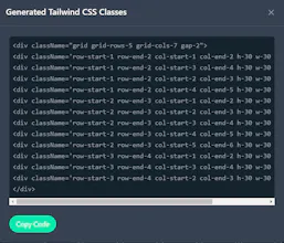 Tailwind css grid layout generator gallery image