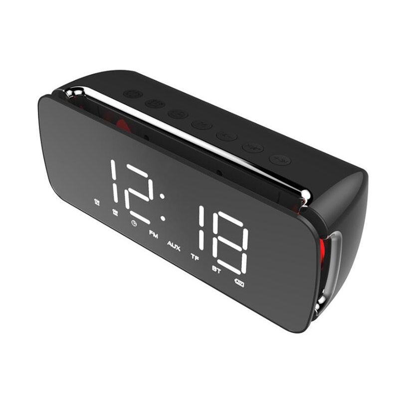 Dual alarm clock radio portable bluetooth speaker with good bass